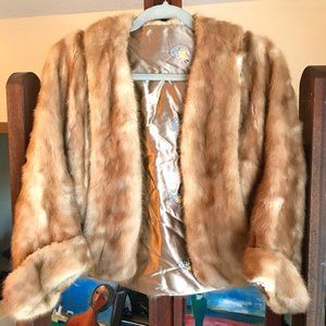 VINTAGE Mink Fur Stole Capelet